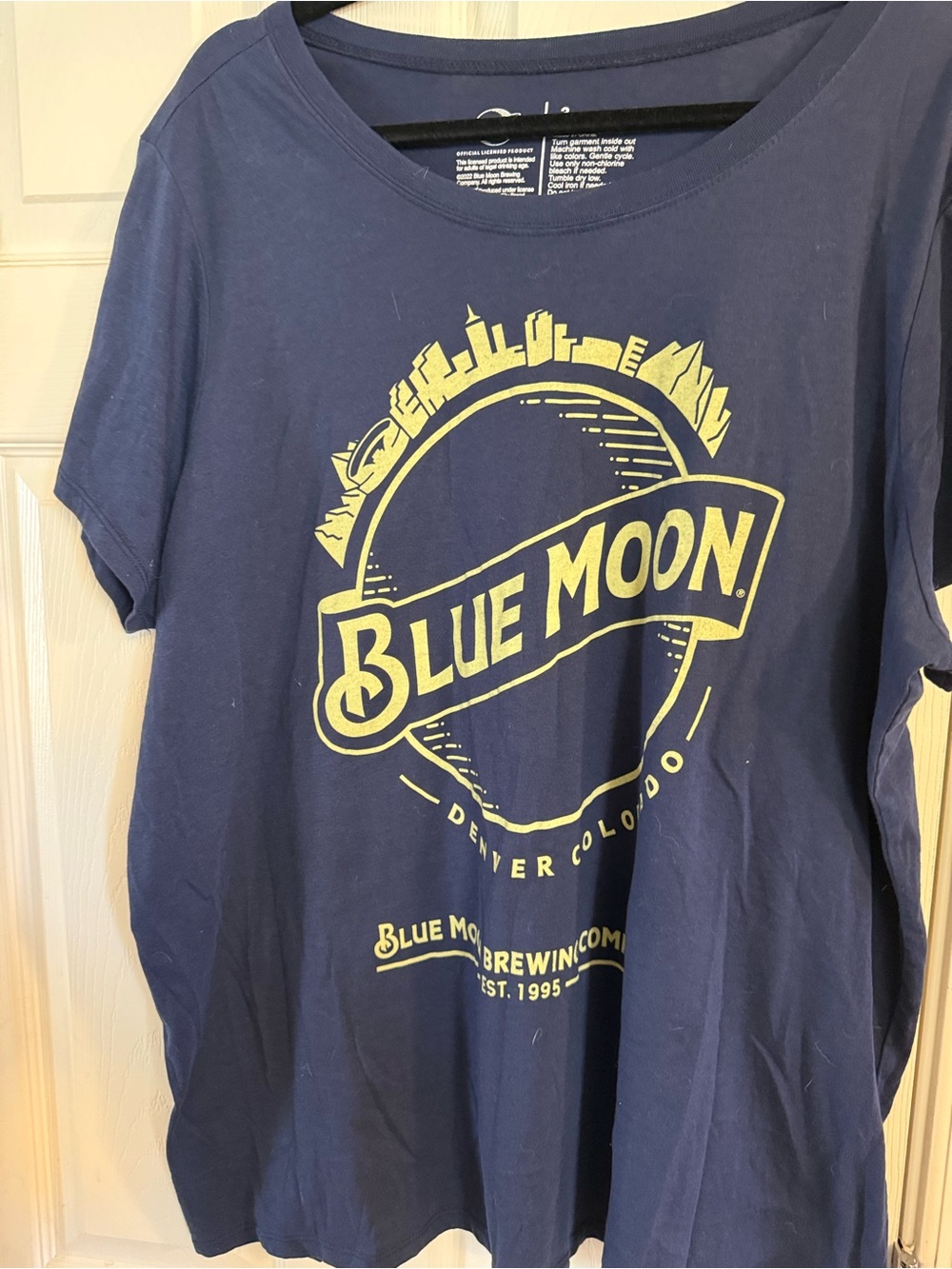 torrid Navy Blue Tee with Yellow 'Blue Moon' Logo